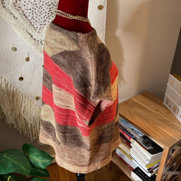 Lauren Ralph Lauren Geometric Southwestern Pattern Sweater Size S/M Brown - Picture 7 of 8